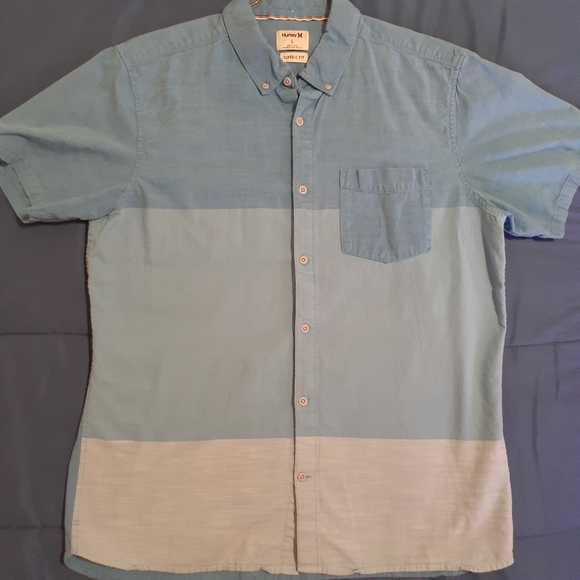 Hurley Other - Hurley short-sleeved striped button down